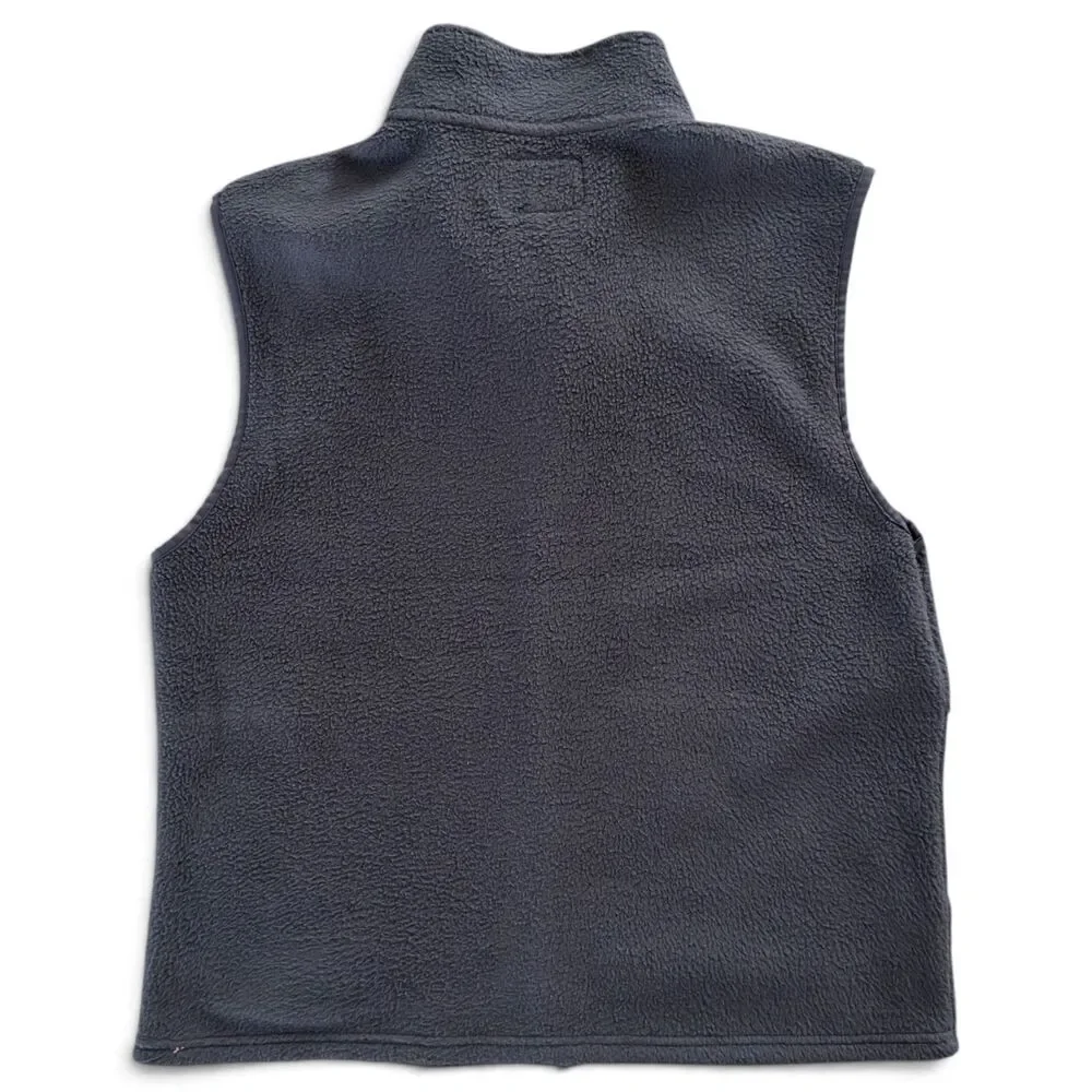 Eddie Bauer Men's Fleece Vest Medium Black Full Zip Outdoor Pockets